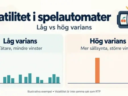 Volatilitet i spelautomater – låg vs hög varians förklarat